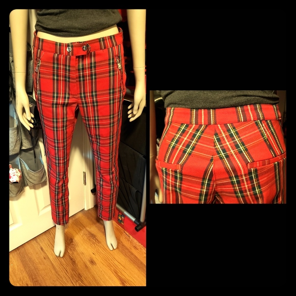 H and M Punk Plaid Pants